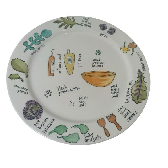 “SALAD DAYS” by Ursula Dodge for  Signature Housewares Set Of 4  9" Plates - Picture 5 of 16